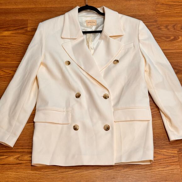 LOULOU STUDIO Ivory Harat Double-Breasted Stretch-Wool Blazer size XS - Picture 9 of 14
